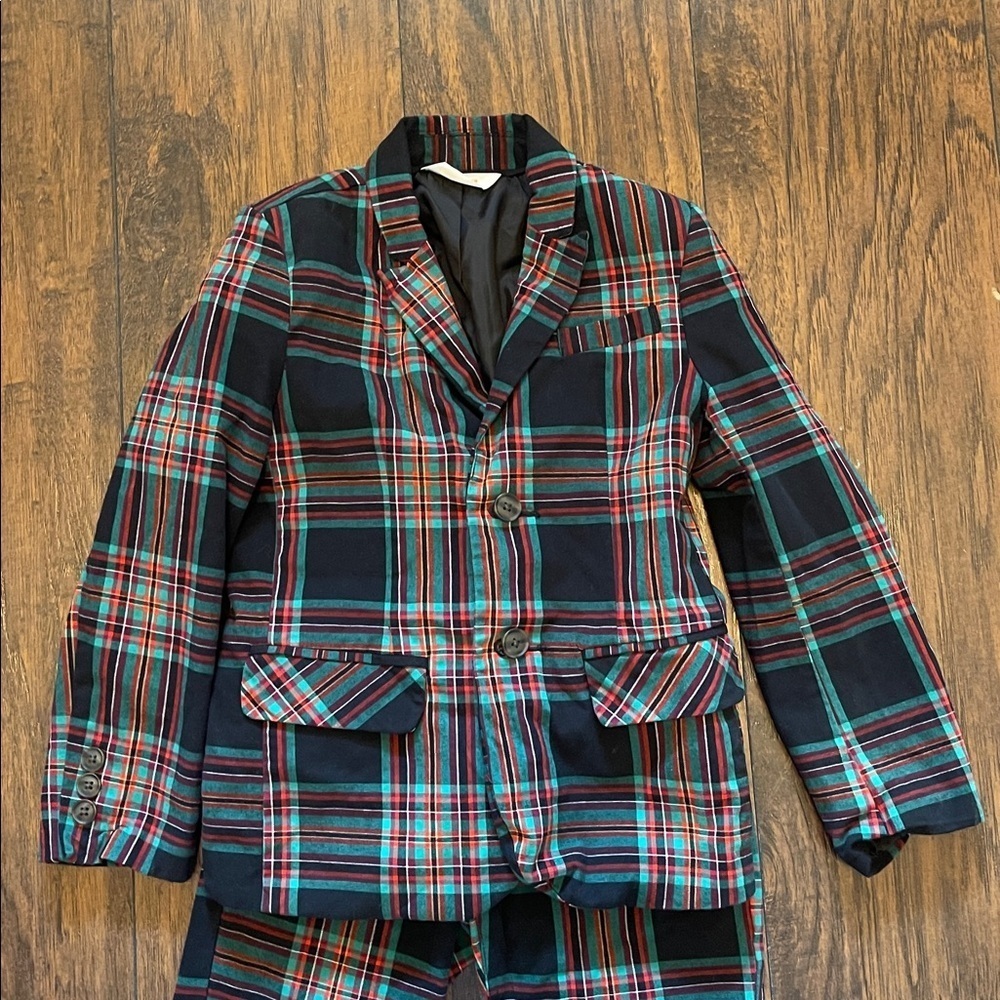 Cat & Jack Multicolor Plaid Suit Boys SZ 5 - Picture 3 of 11